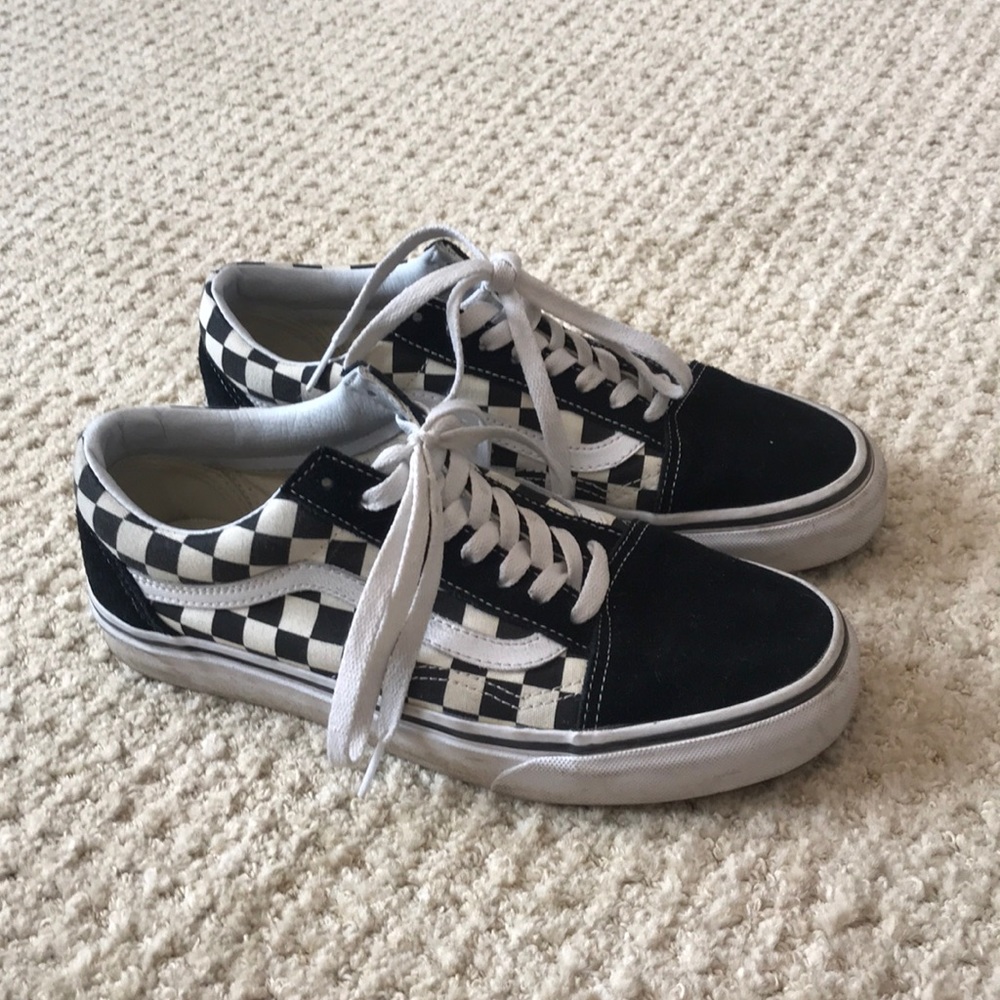 Checkered Old Skool Vans 8.5